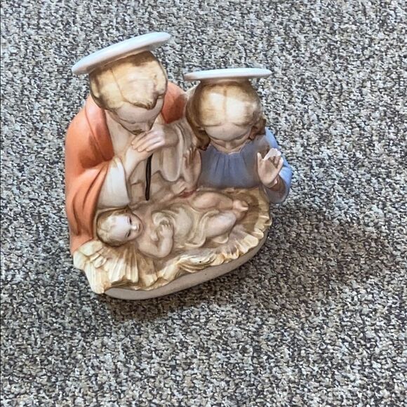 Vintage Italy Ceramic Nativity Scene Figurine Decor - Picture 4 of 16